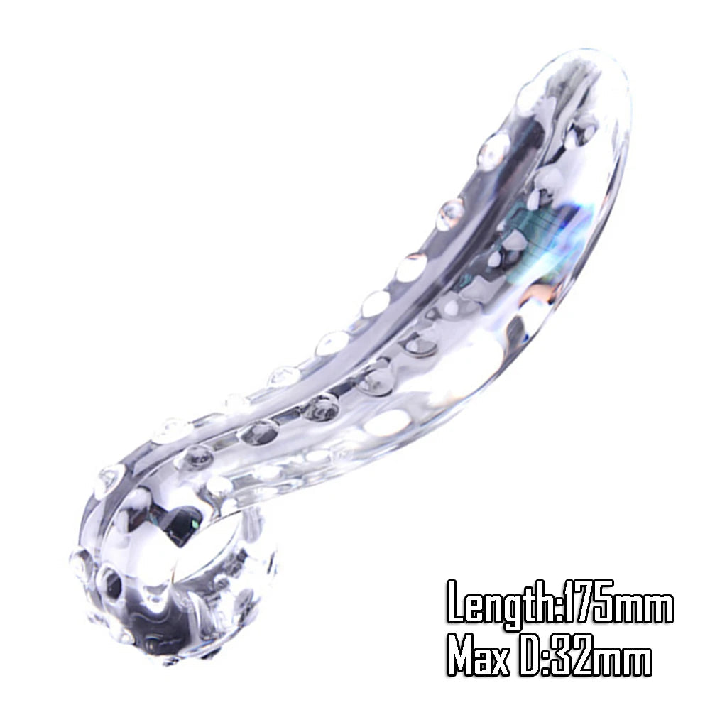 Pyrex Glass Dildo Fake Penis Crystal Anal Beads Butt Plug Prostate Massager G Spot Female Masturbation Toys luvshop24