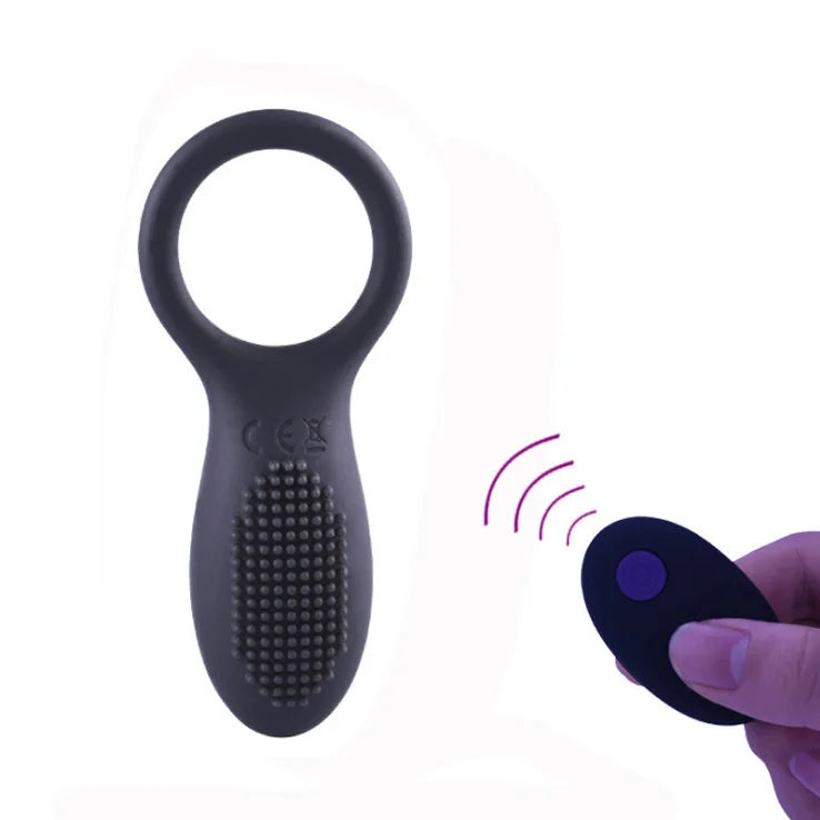 Men Masturbation Toys USB Rechargeable 10 Frequency Wireless Remote Control Cum Locking Male Silicone Erotic Vibrating Ring luvshop24