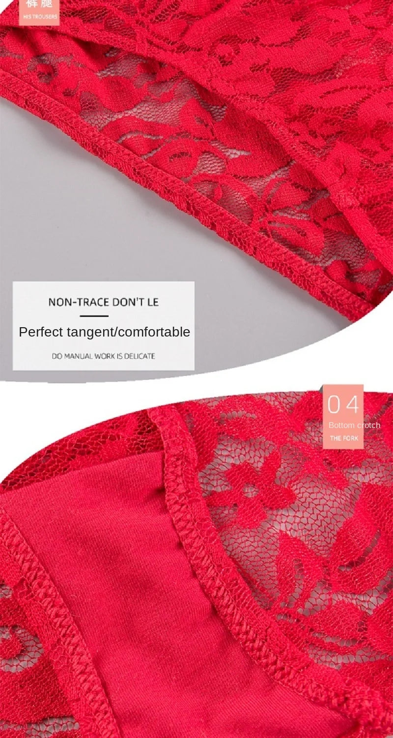 Women's Underwear Sexy Lace Panties Fashion Transparent Comfortable Briefs Low Waist Seamless Underpants Female Sexy Lingerie luvshop24