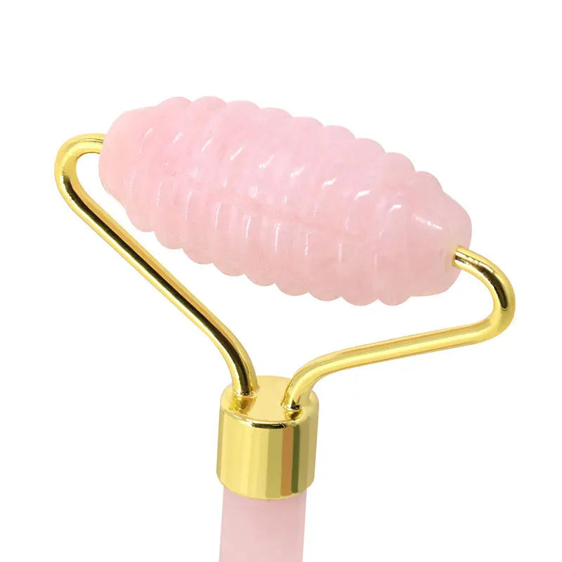 Rose Quartz Face Jade Roller Massagers Guasha Set Gua Sha Tools Natural Stone Gouache Scraper For Facial Massage Beauty Tool luvshop24
