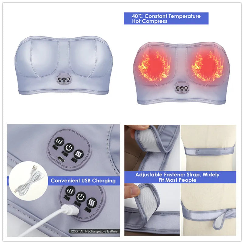 Breast Massage Bra Vibration Chest Massager Breast Enhancement Instrument luvshop24