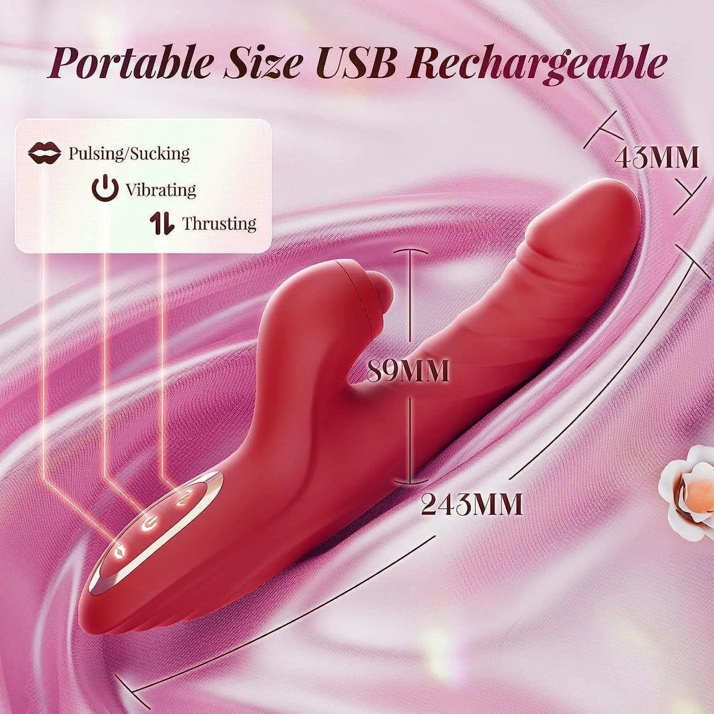 Female Masturbation G Spot Tapping Rabbit Vibrator Vaginal Clitoral Stimulator Thrusting Dildos Insertion Vibrator for Women luvshop24