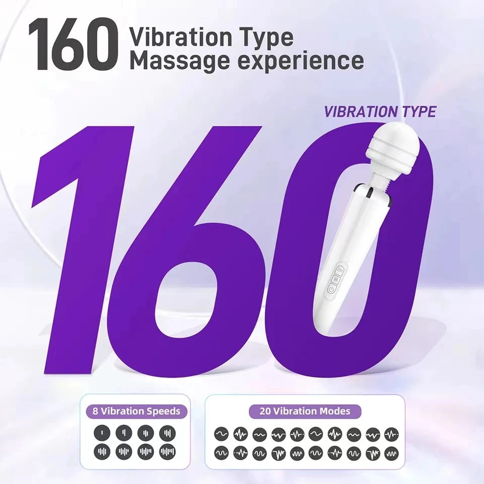 XIAER OEM/ODM Customized Large Magic AV Wand Vibrator Handheld Personal Body Wand Massager Plug luvshop24