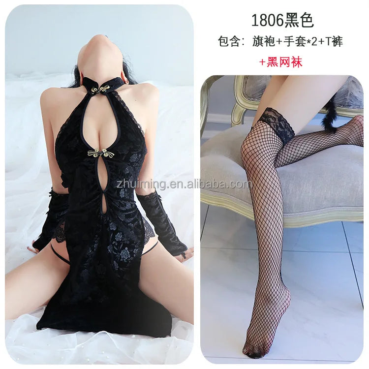 Orient Sexy Erotic Lingerie Women Cheongsam luvshop24