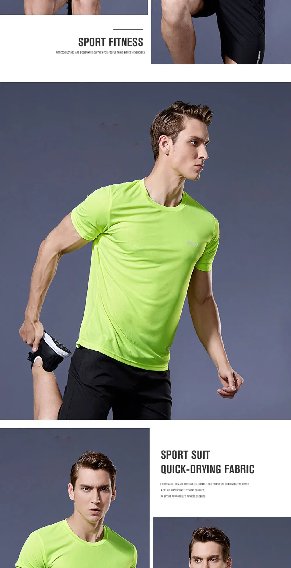 Sport Shirt 2024 Summer New 100% Polyester White Solid T Shirt Men Causal O-neck Basic T-shirt Male High Quality Running Tops luvshop24