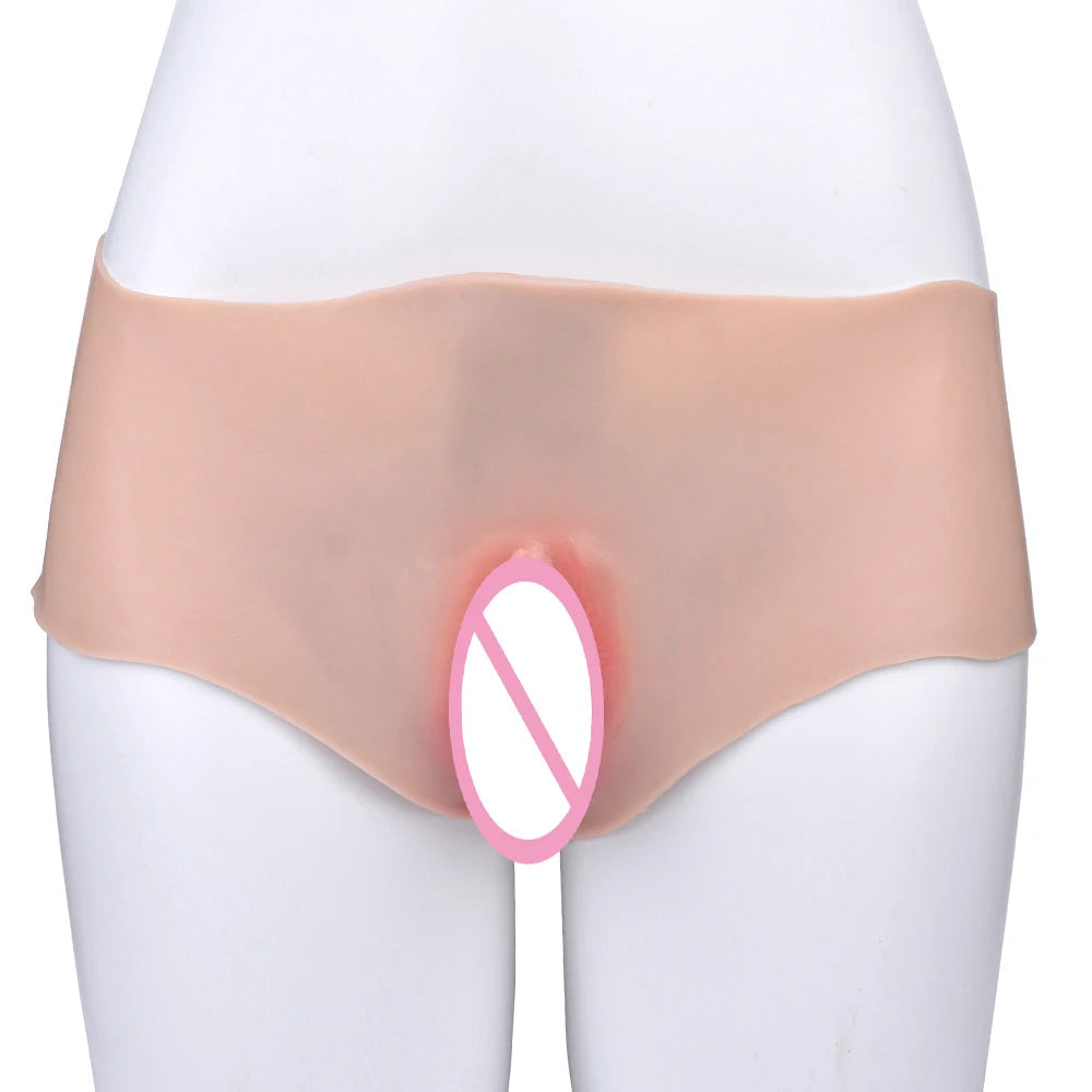 FAAK Silicone Pussy Pants Sissy Cosplay Vaginal Pants for Men Couple Sexing Games Erotic Dildo With Pussy luvshop24