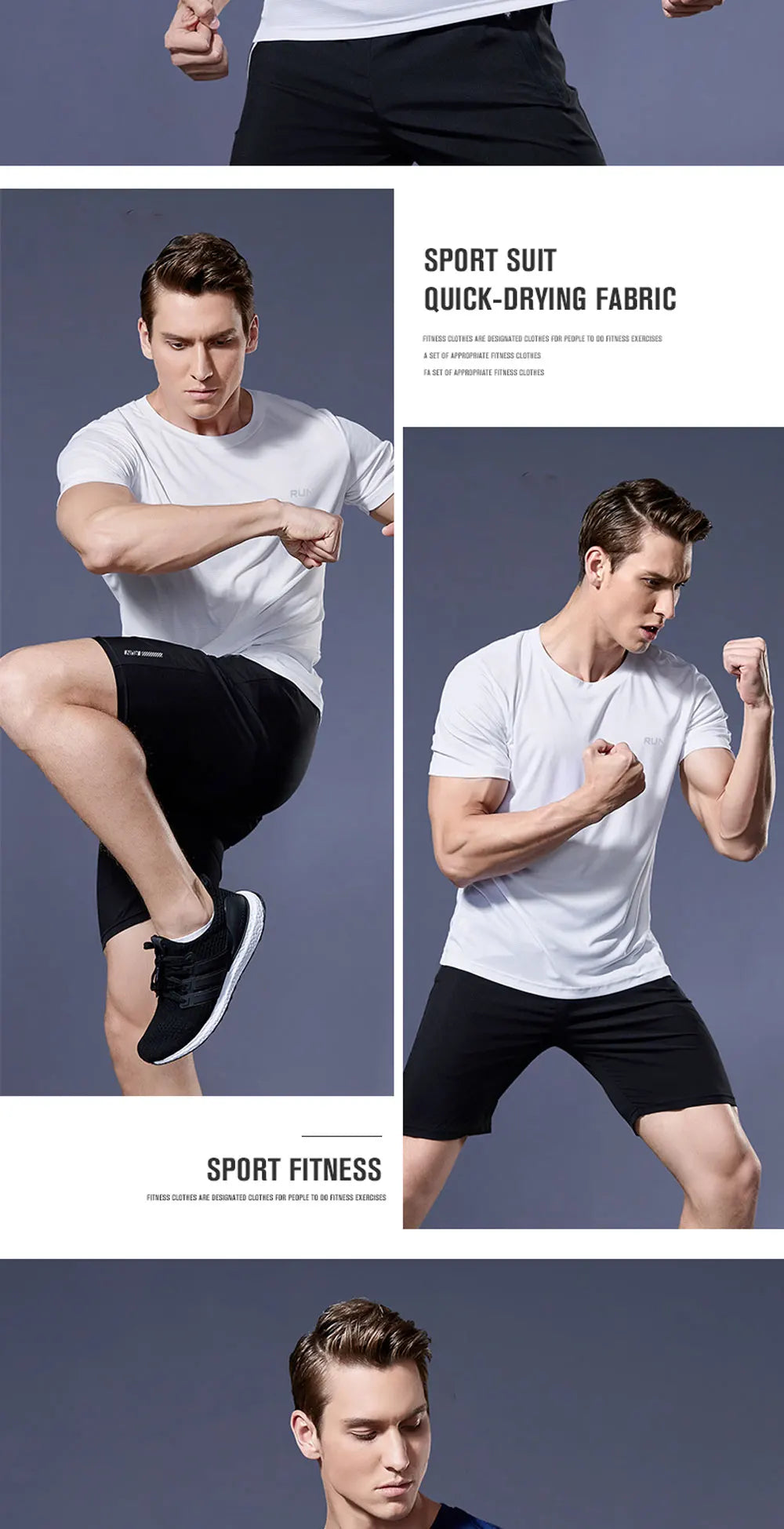 Sport Shirt 2024 Summer New 100% Polyester White Solid T Shirt Men Causal O-neck Basic T-shirt Male High Quality Running Tops luvshop24