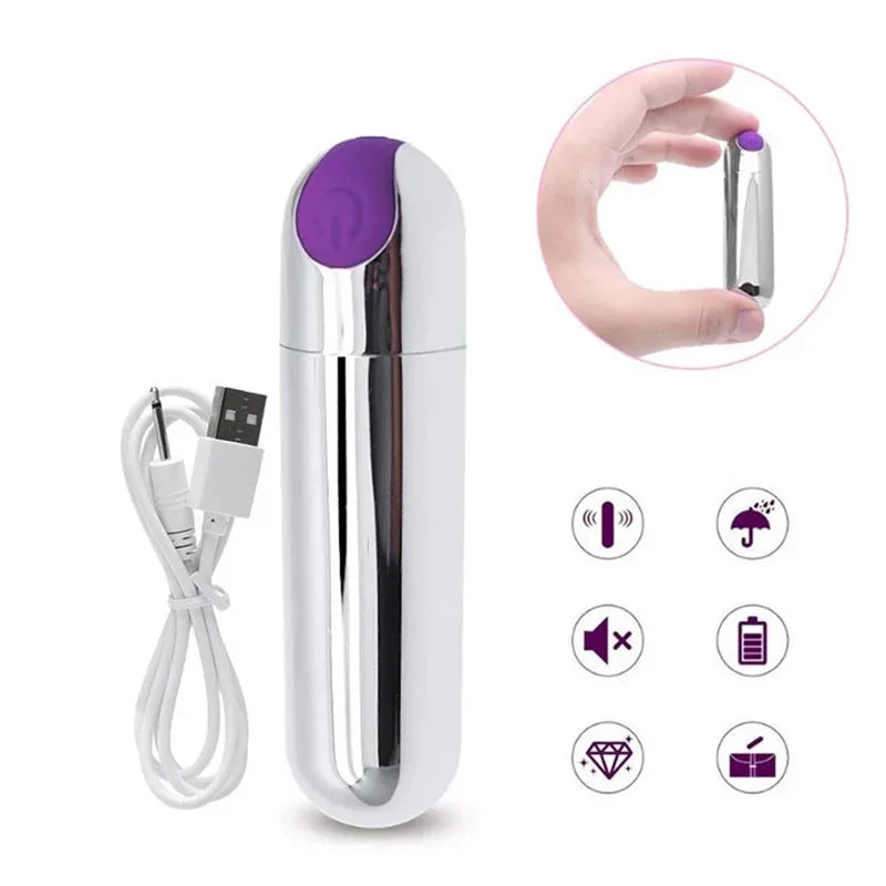 USB Chargeable Bullet Vibrator Woman Powerful Clitoris Stimulator G Spot Vagina Massager Mini Vibratoring Egg Female Masturbator luvshop24