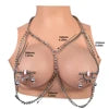FAAK 1 PU Leather 1 PP Pearl Chain 1Alloy Chain Erotic Game Nipple Clamps for Couple Women BDSM Toys SM Game luvshop24