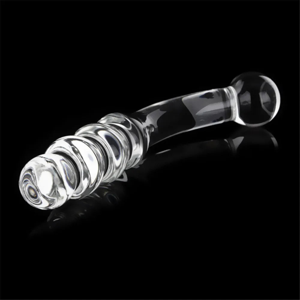 Pyrex Glass Dildo Fake Penis Crystal Anal Beads Butt Plug Prostate Massager G Spot Female Masturbation Toys luvshop24