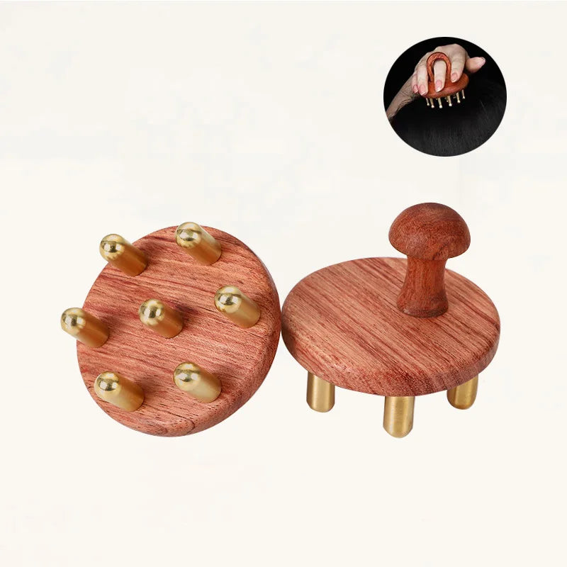 2024 Massager Health & Wellness Kansa Wand Massager Wood Meridian Brush Gua Sha Comb Guasha Massager luvshop24