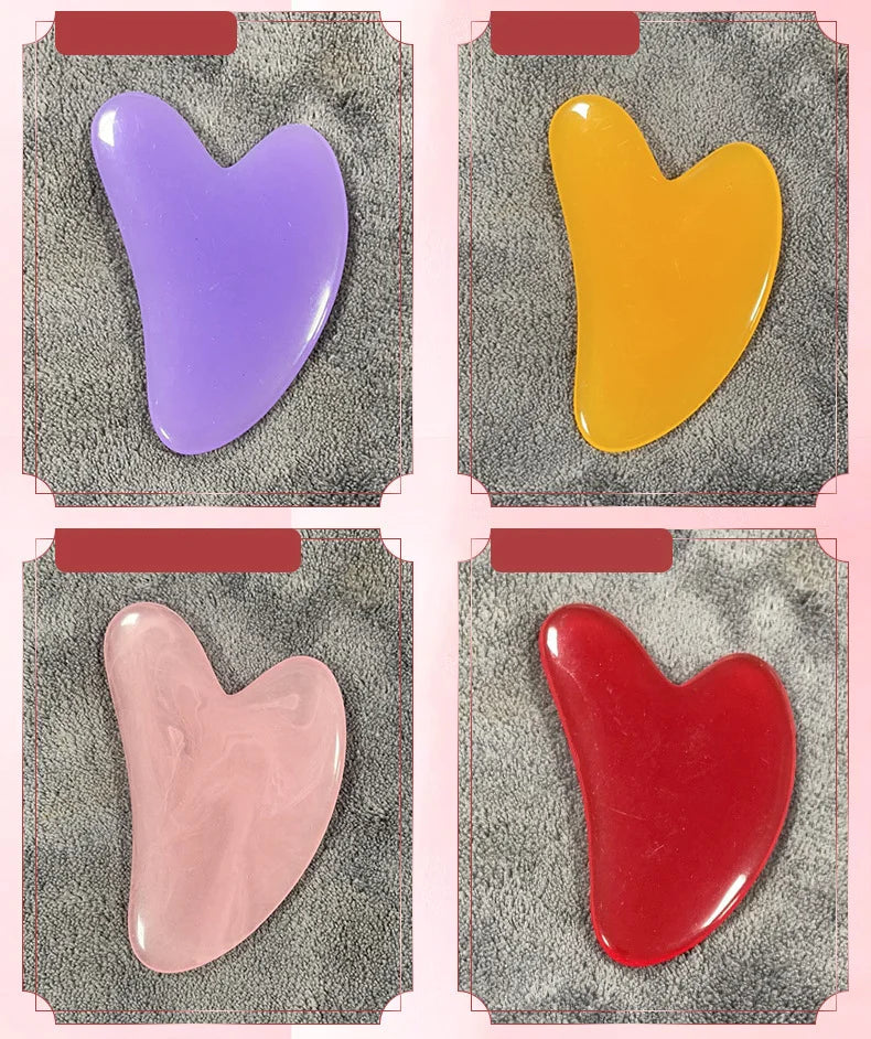 1Pcs Beeswax Guasha Scraping Massage Scraper Face Massager Acupuncture Gua Sha Board Acupoint Face Eye Care SPA Massage Tool luvshop24