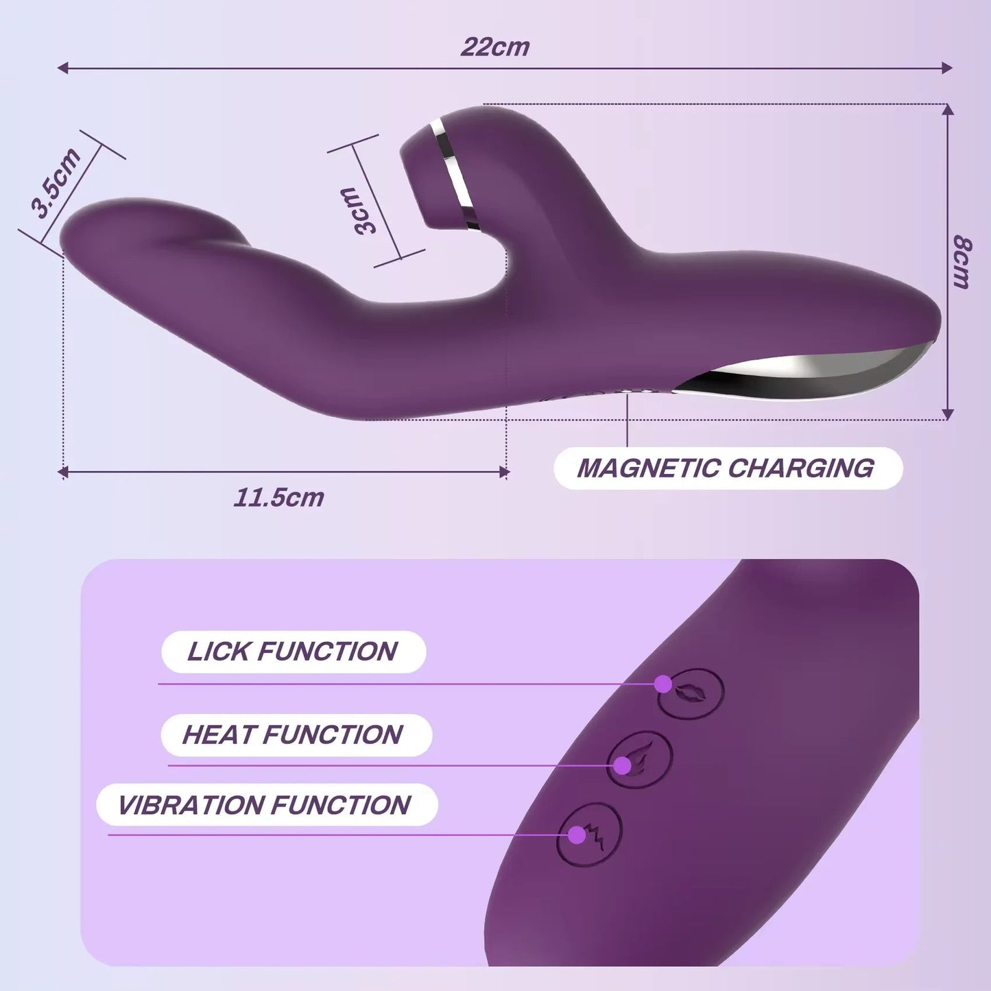 3 in 1 Female Vaginal Masturbation Tools Sucking Licking Vibrator G-Spot Clitoral Stimulation Heating Rabbit Vibrator for Women luvshop24