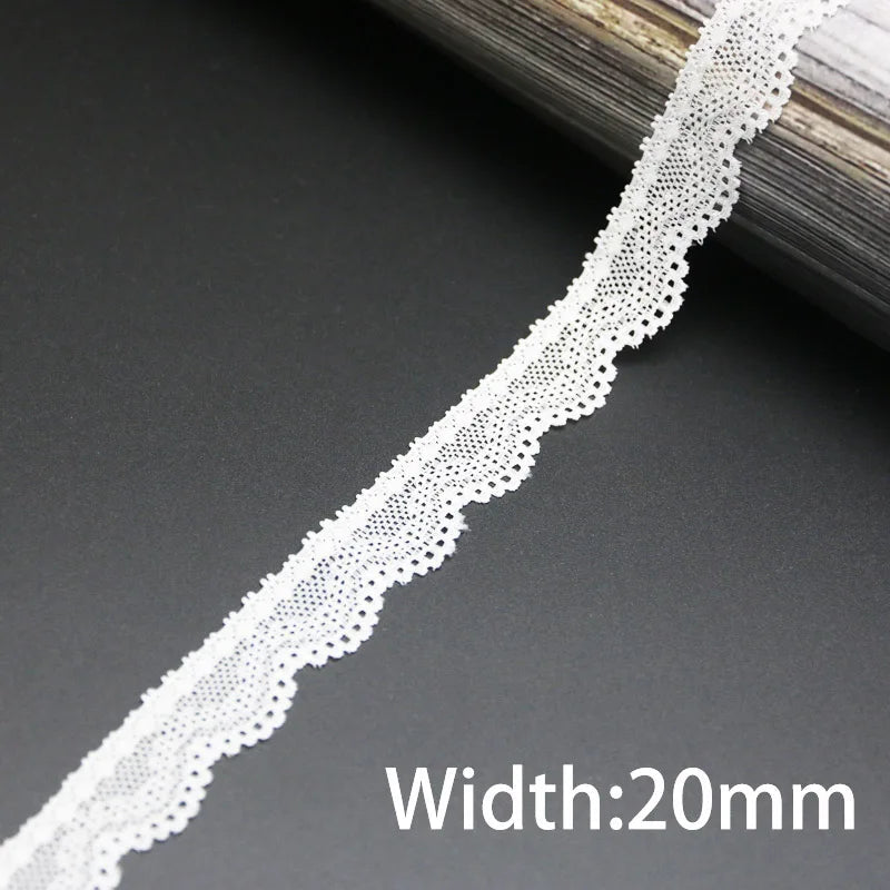 (5 meters/lot) white elastic lace Fabric underwear stretch laces Trim DIY Crafts Sewing luvshop24