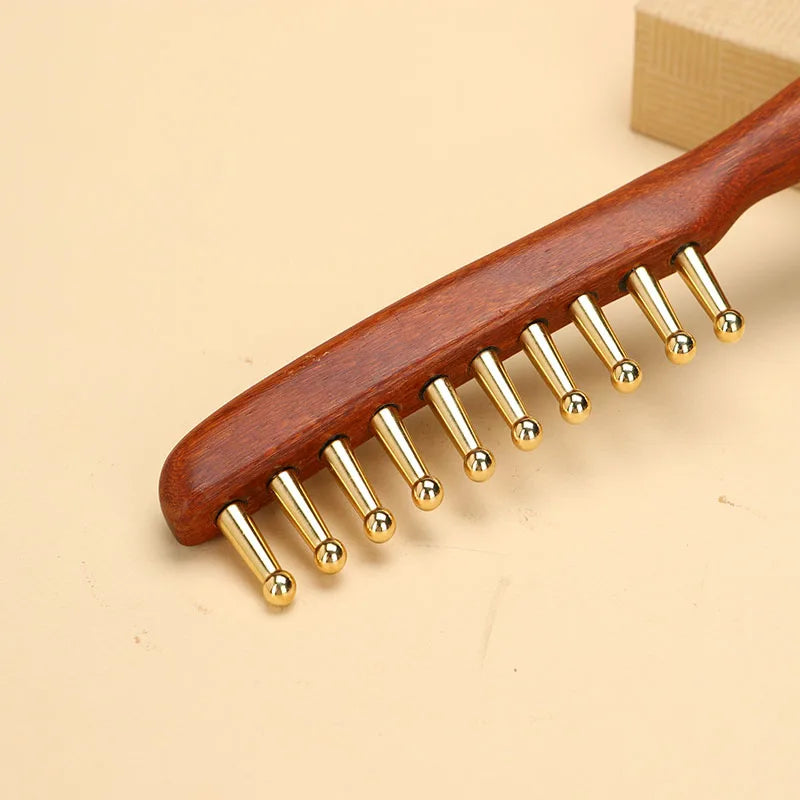 Dropshiping Product Kansa Wand Massager Meridian Health Machine Wood Accessory Massage Head Gua Sha Tool for Head luvshop24