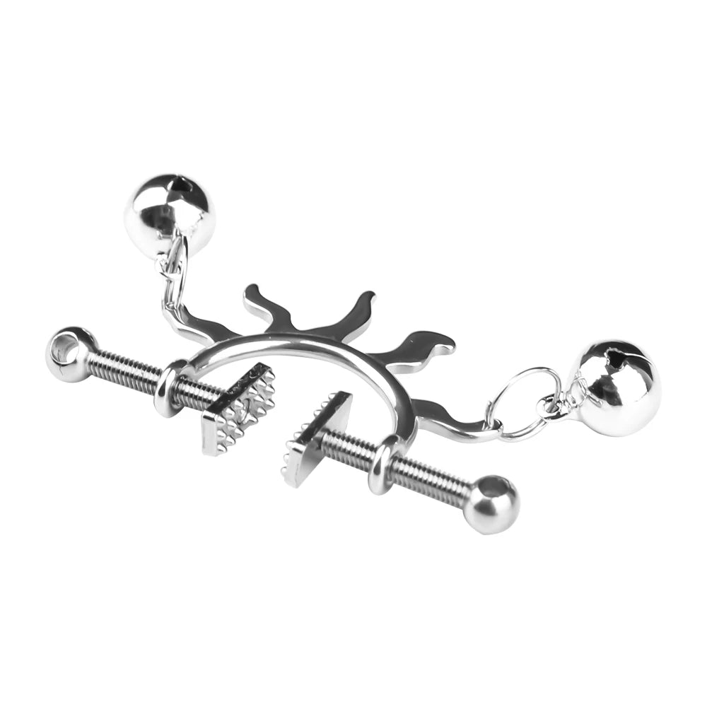 FAAK 1 PU Leather 1 PP Pearl Chain 1Alloy Chain Erotic Game Nipple Clamps for Couple Women BDSM Toys SM Game luvshop24