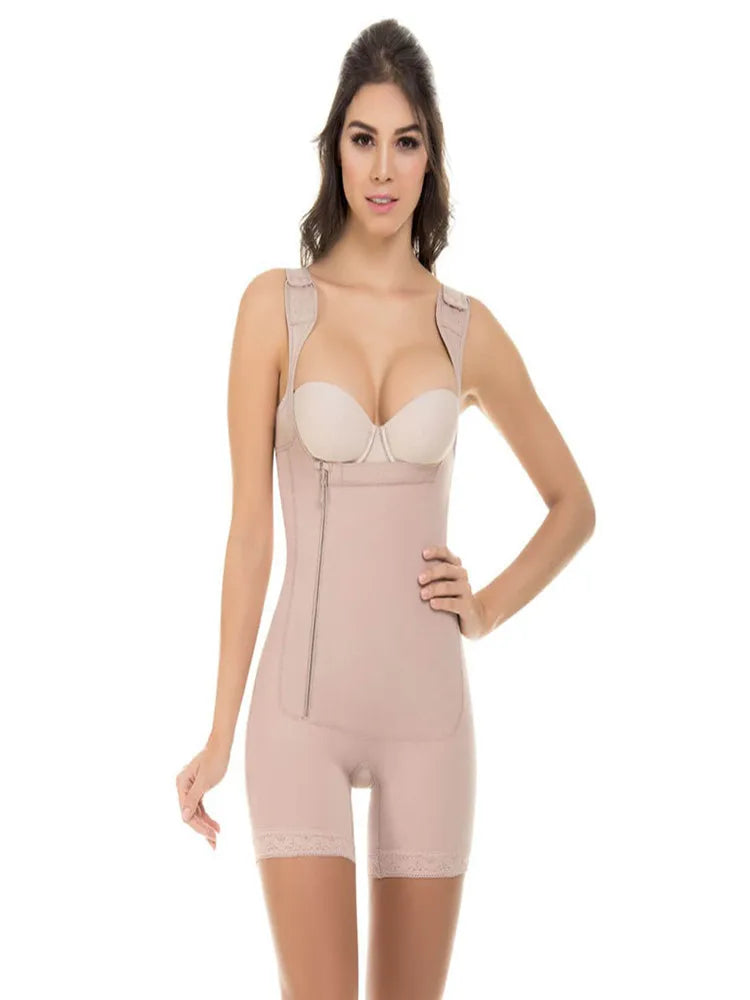 Zip Waist Lace Slimming Shaper Corset Control Shapewear Butt Lifter Strap Body Shaper Underwear Bodysuit Women Plus Size S-6xl luvshop24