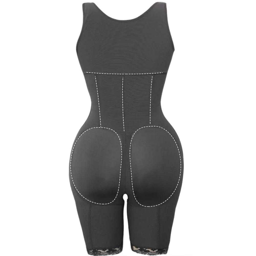 Zip Waist Lace Slimming Shaper Corset Control Shapewear Butt Lifter Strap Body Shaper Underwear Bodysuit Women Plus Size S-6xl luvshop24