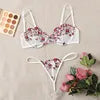 2023 New Adult Women Sexy Lingerie Mature Lady Lace See Through Lingerie 2 Pc Hot Balconette Bra Underwear and Panties Set luvshop24