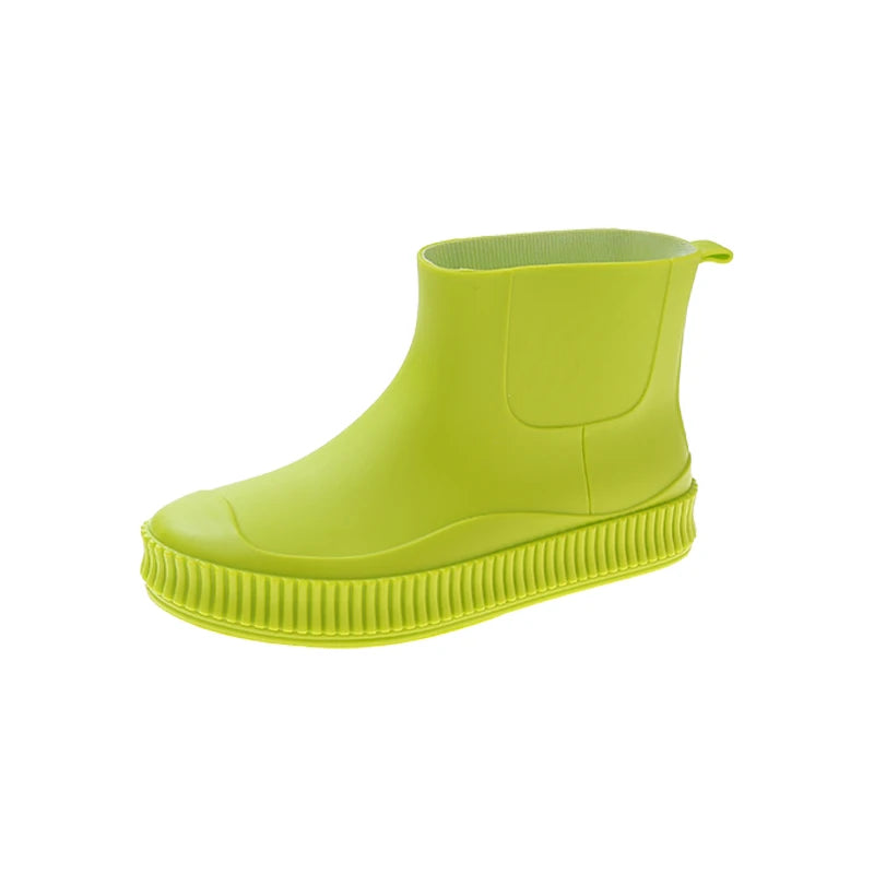 Adult Women Girs PVC Waterproof Fashion Garden Rain Boots Daily Commuting Rain Shoes luvshop24