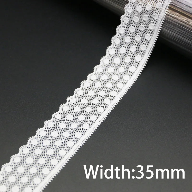 (5 meters/lot) white elastic lace Fabric underwear stretch laces Trim DIY Crafts Sewing luvshop24