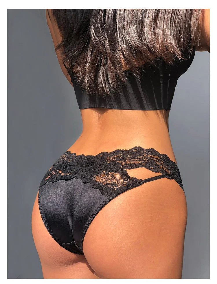 Meet'r 3Pcs/lot Women Sexy Lace Panties Low-waist Underwear Female G String Breathable Hollow out Lingerie Temptation Intimates luvshop24