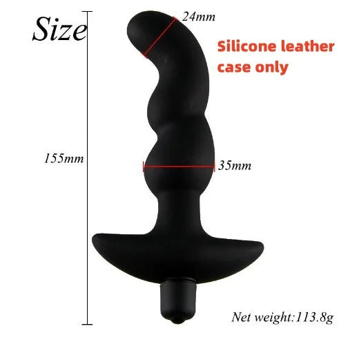 Soft Silicone Anal Plug Prostate Massage Anus Dilator Gay Erotic Accessories Silicone Leather Case luvshop24