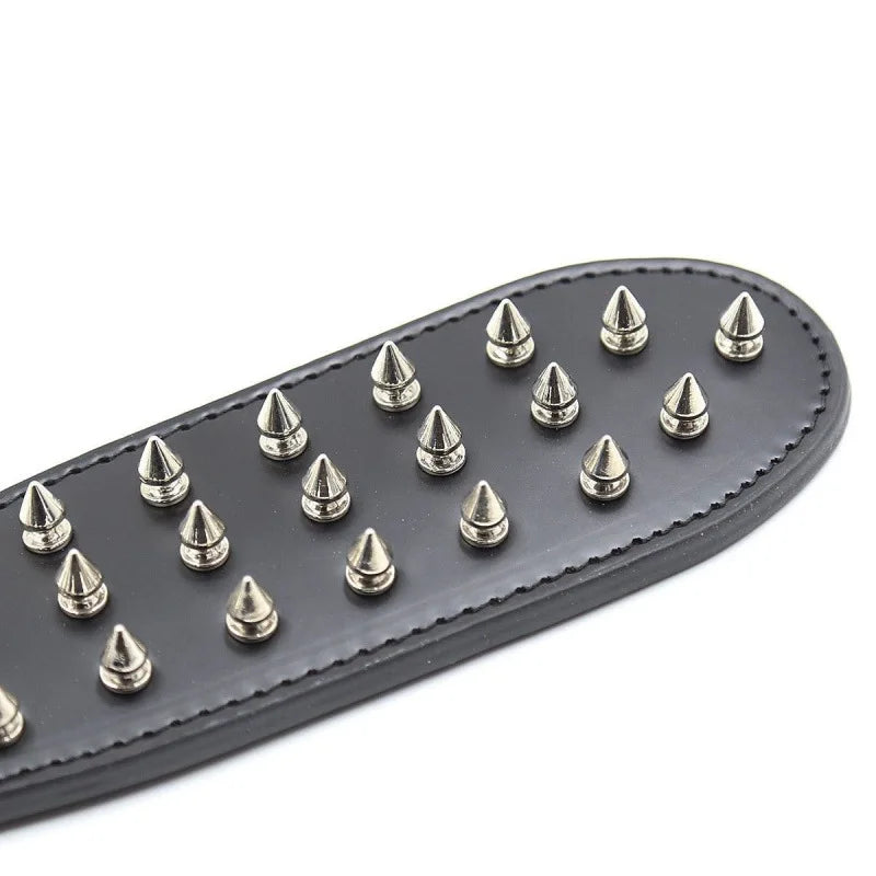 141G Metal Leather Erotic Toys for Foreplay Flirting Punishment Spanking Whip Sexual Abuse Hand Slap Props Rivet BDSM SM luvshop24