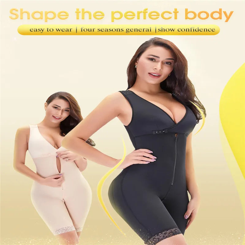 Zip Waist Lace Slimming Shaper Corset Control Shapewear Butt Lifter Strap Body Shaper Underwear Bodysuit Women Plus Size S-6xl luvshop24