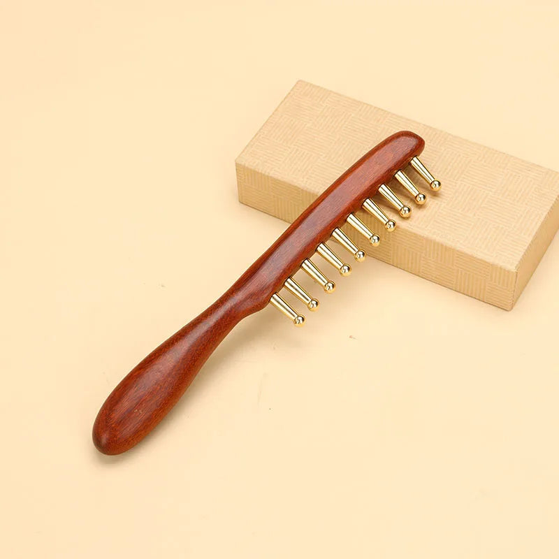 Dropshiping Product Kansa Wand Massager Meridian Health Machine Wood Accessory Massage Head Gua Sha Tool for Head luvshop24
