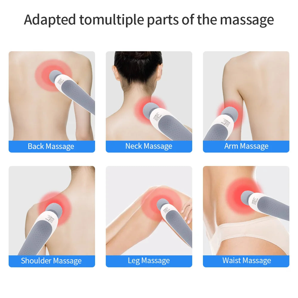 USB Handheld Electric Wand Massager High Frequency Vibration Body Neck Back Muscle Relax Vibrating Deep Tissue Massage Machine luvshop24