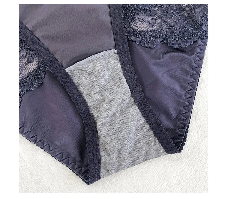 Meet'r 3Pcs/lot Women Sexy Lace Panties Low-waist Underwear Female G String Breathable Hollow out Lingerie Temptation Intimates luvshop24