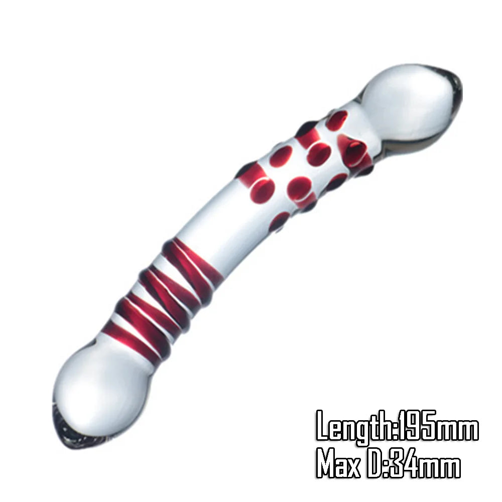Pyrex Glass Dildo Fake Penis Crystal Anal Beads Butt Plug Prostate Massager G Spot Female Masturbation Toys luvshop24