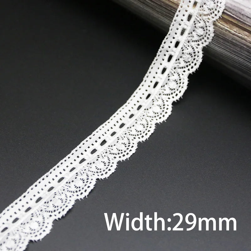 (5 meters/lot) white elastic lace Fabric underwear stretch laces Trim DIY Crafts Sewing luvshop24