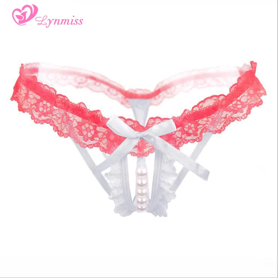 Lynmiss Women's Panties Underwear For Sexy Pearl Lingerie Women Lace Panties Erotic Underwear Briefs Sexy Apparel Erotic luvshop24