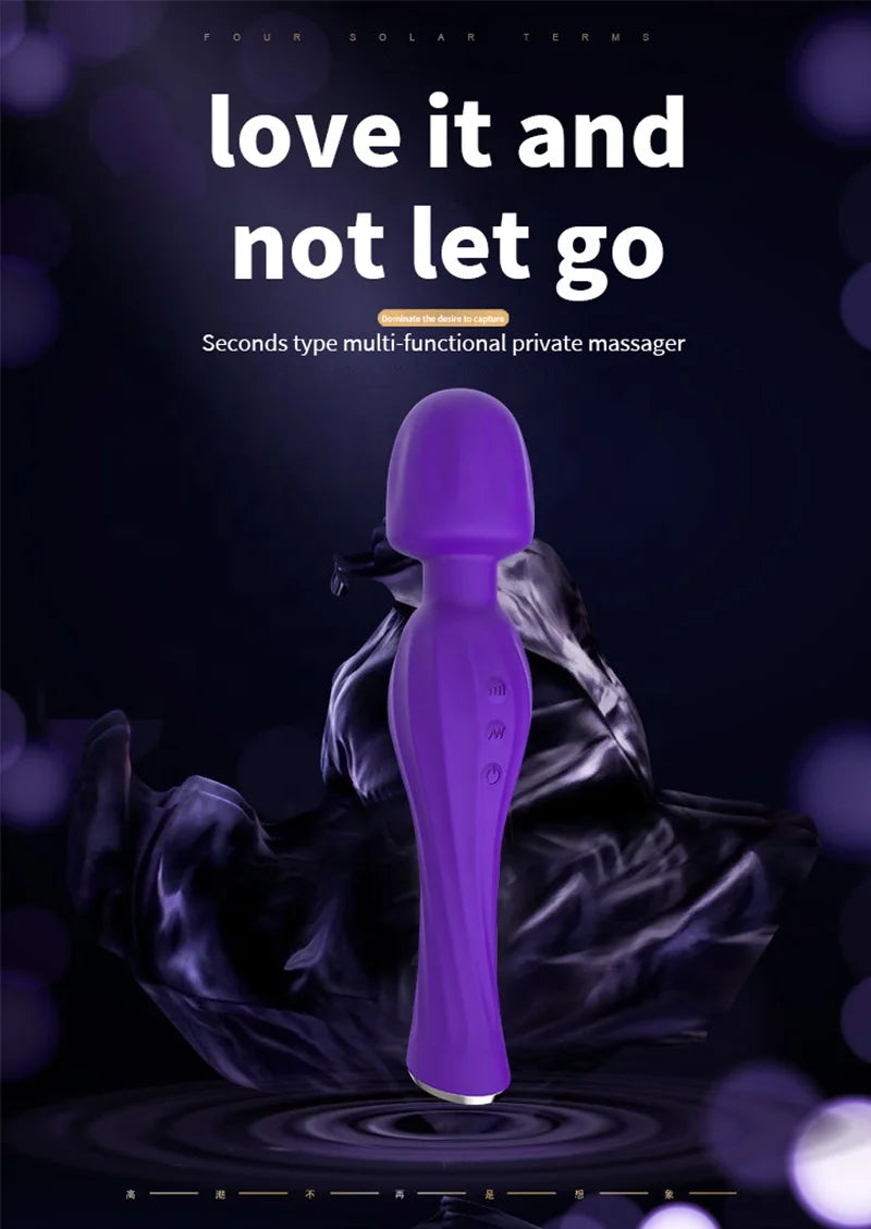 Hot Selling Adult Products USB Rechargeable Powerful Clitoral Stimulation AV Wand Massager Vibrator for Women luvshop24