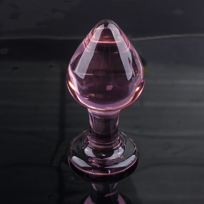 Candiway Exquisite Pink Crystal Glass Anal Plug Adult Masturbation Products Prostate Massager Erotic Toys For Couple (5 Styles) luvshop24