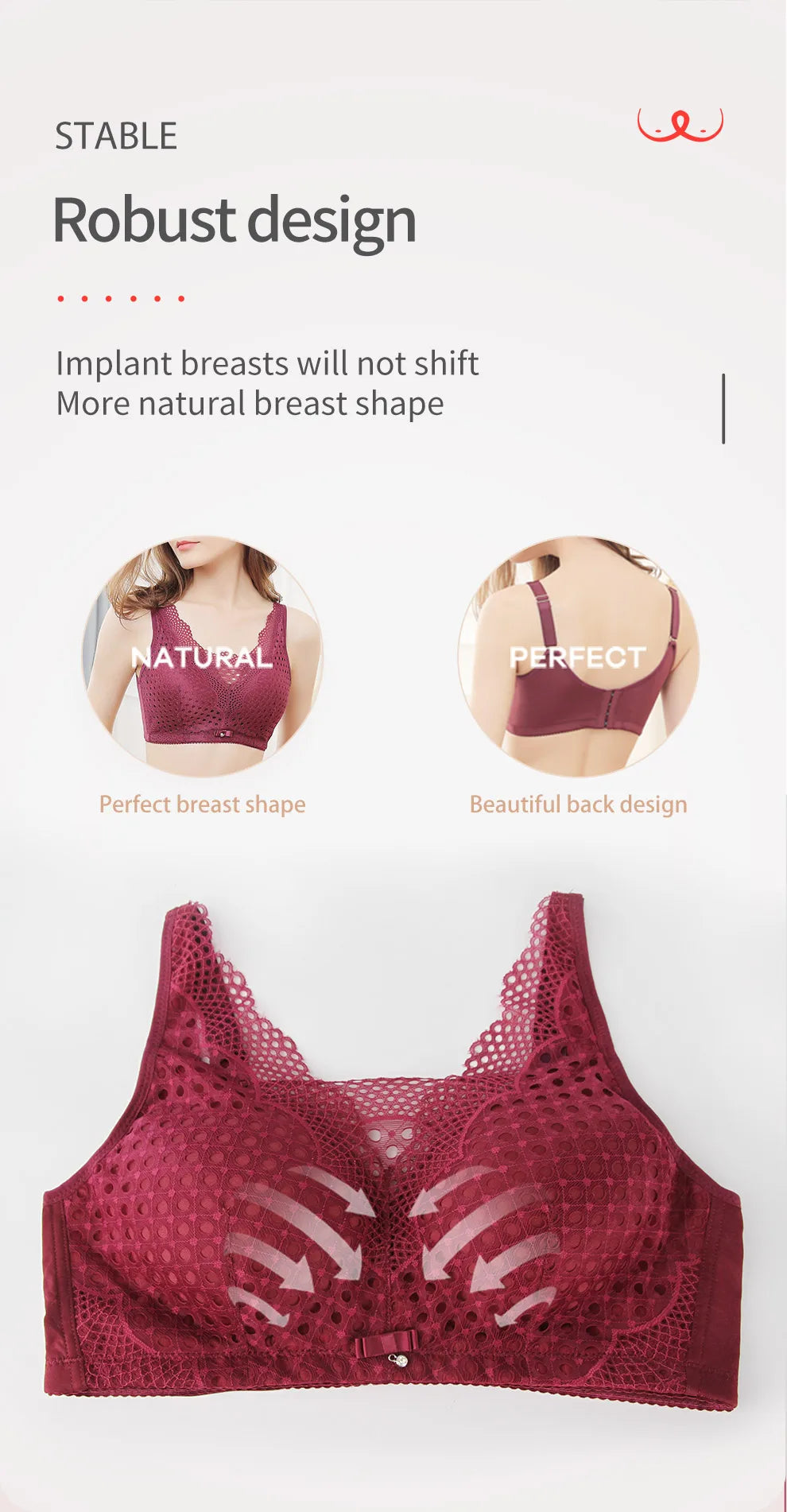 2048 Mastectomy Bras M L XL XXL XXXL One-piece Underwear Soft And Comfortable Silicone Breast Bra With Cotton Pockets luvshop24