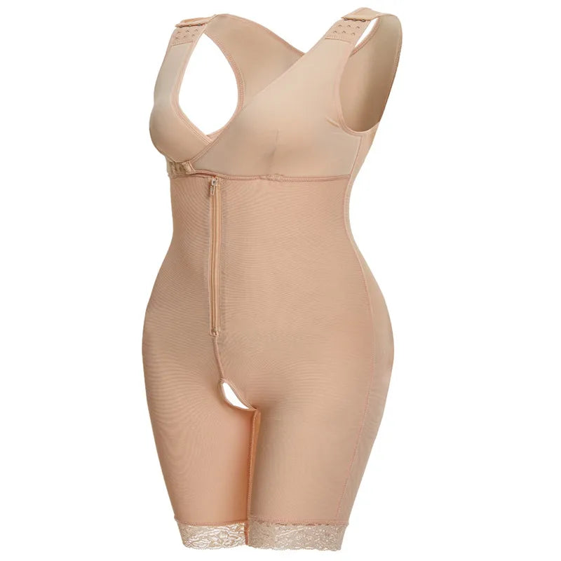 Zip Waist Lace Slimming Shaper Corset Control Shapewear Butt Lifter Strap Body Shaper Underwear Bodysuit Women Plus Size S-6xl luvshop24