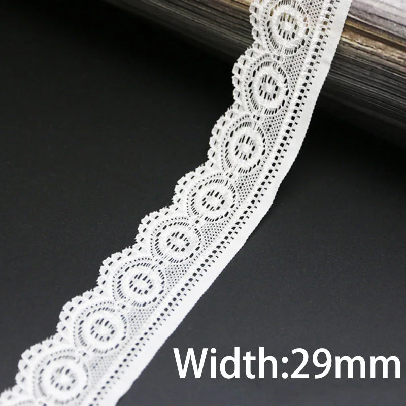 (5 meters/lot) white elastic lace Fabric underwear stretch laces Trim DIY Crafts Sewing luvshop24