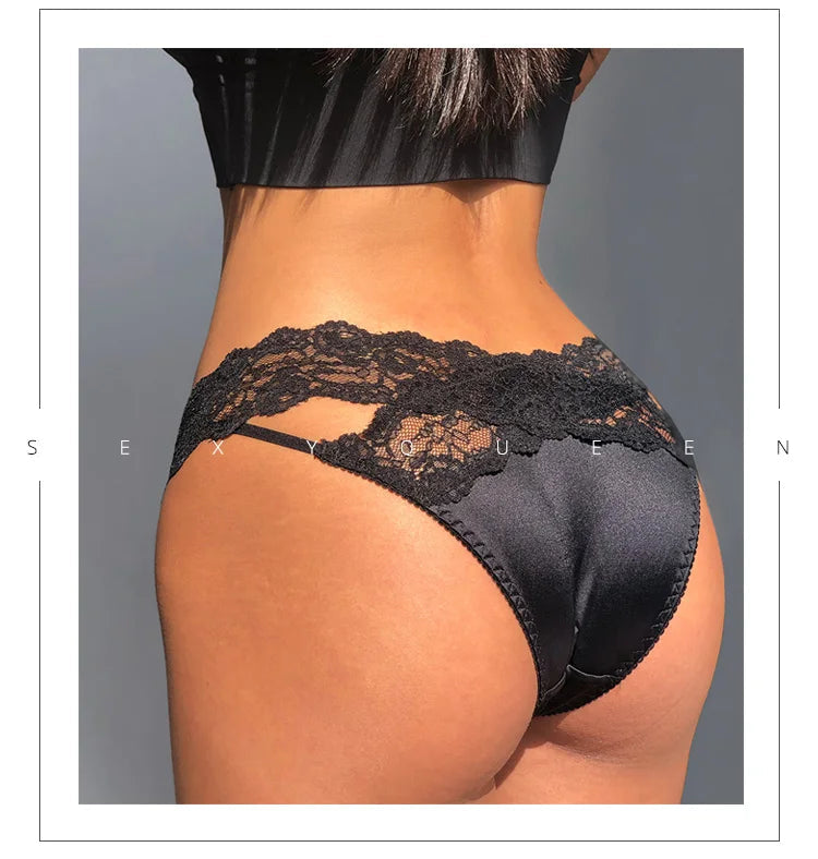 Meet'r 3Pcs/lot Women Sexy Lace Panties Low-waist Underwear Female G String Breathable Hollow out Lingerie Temptation Intimates luvshop24