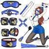 2022 New 9 Piece Sexuels Bondage Leather Restraint Set Erotic Nurse Role Flirting Suits Bdsm Adult Cos Games luvshop24