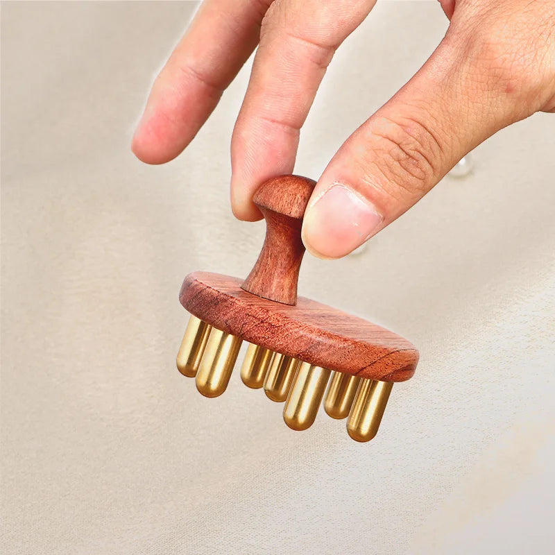 2024 Massager Health & Wellness Kansa Wand Massager Wood Meridian Brush Gua Sha Comb Guasha Massager luvshop24