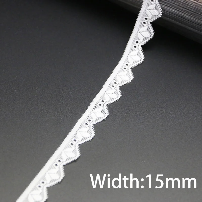 (5 meters/lot) white elastic lace Fabric underwear stretch laces Trim DIY Crafts Sewing luvshop24
