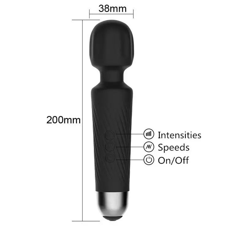 Waterproof Customizable Rechargeable 20 Vibration Level Body Masturbator Clitoris Vibrator Wand Massager luvshop24