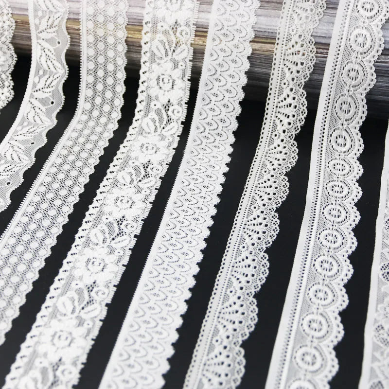 (5 meters/lot) white elastic lace Fabric underwear stretch laces Trim DIY Crafts Sewing luvshop24