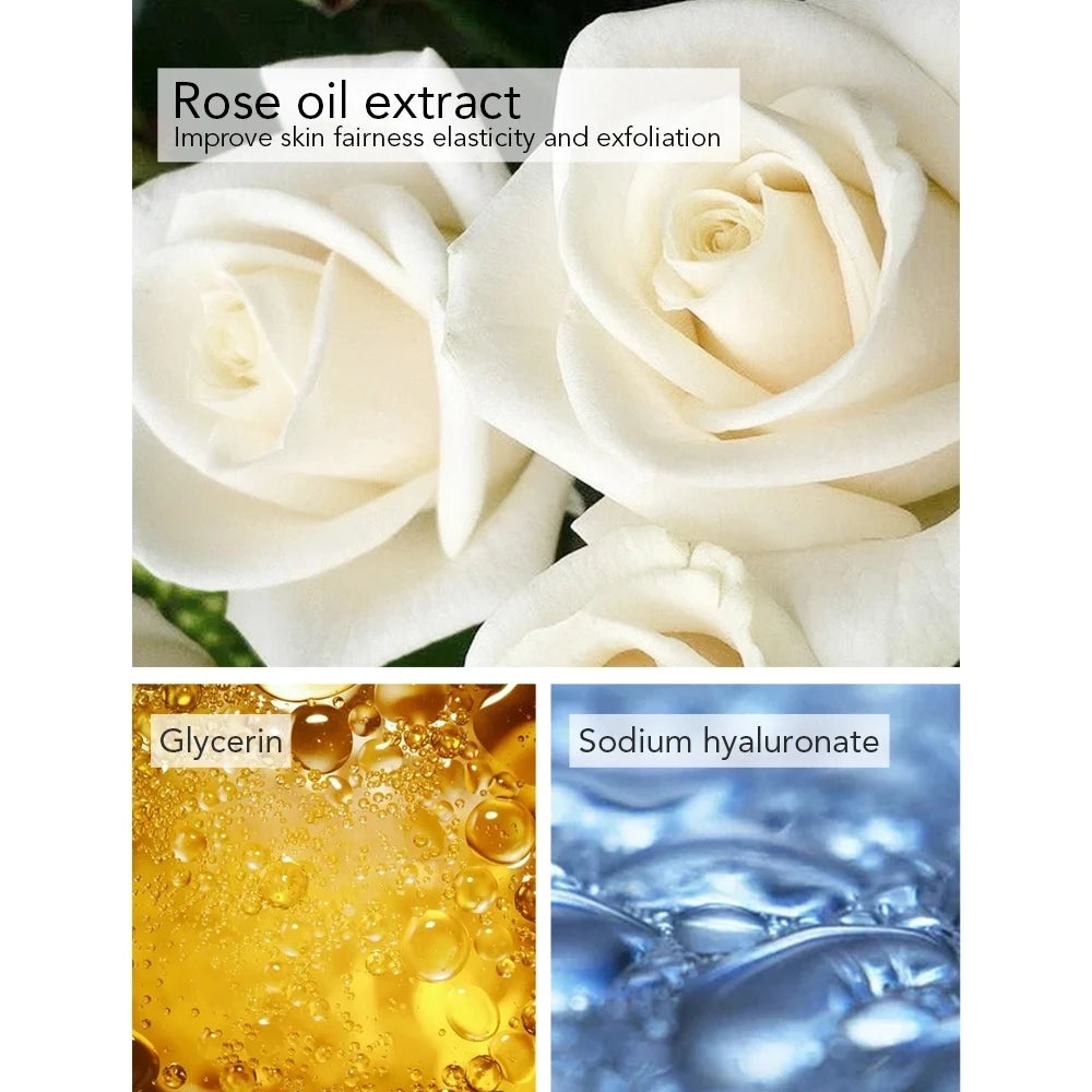AILKE Shower Gel women Cleaning Whitening Roses Body Wash Perfume lotion Scrub fragrant Moisturizing summer bath foam female luvshop24