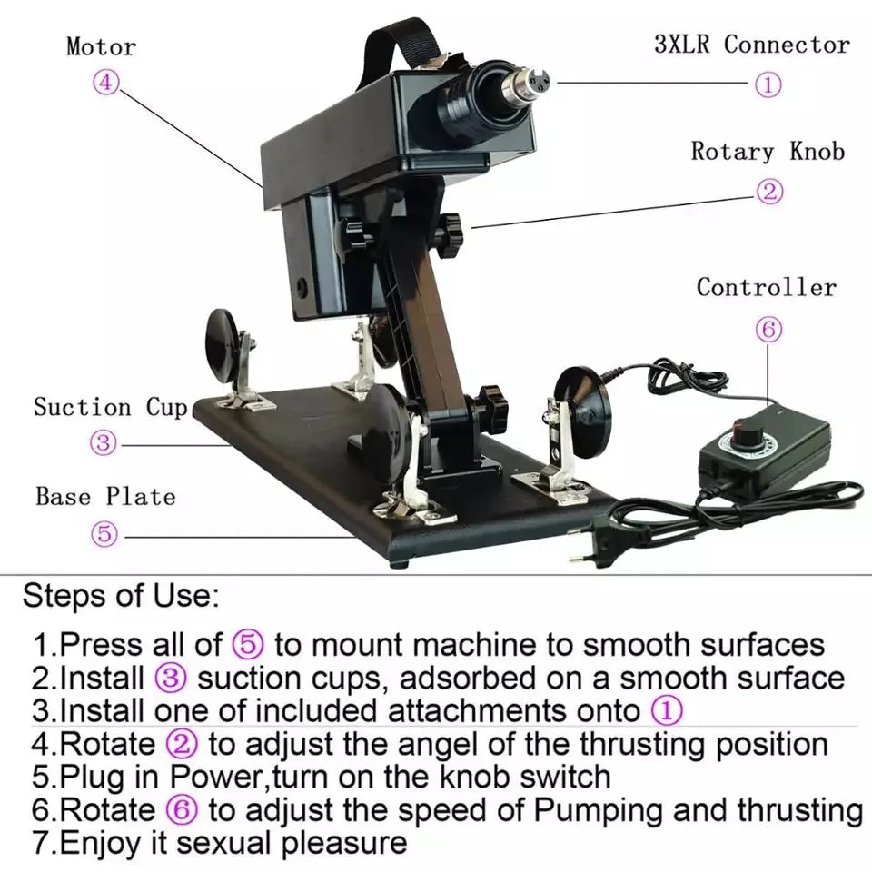 Automatic Powerful Sex Love Machines Thrusting Dildo Masturbating Pumping Vibrator Female Suction Cup Masturbation Sex Machine luvshop24