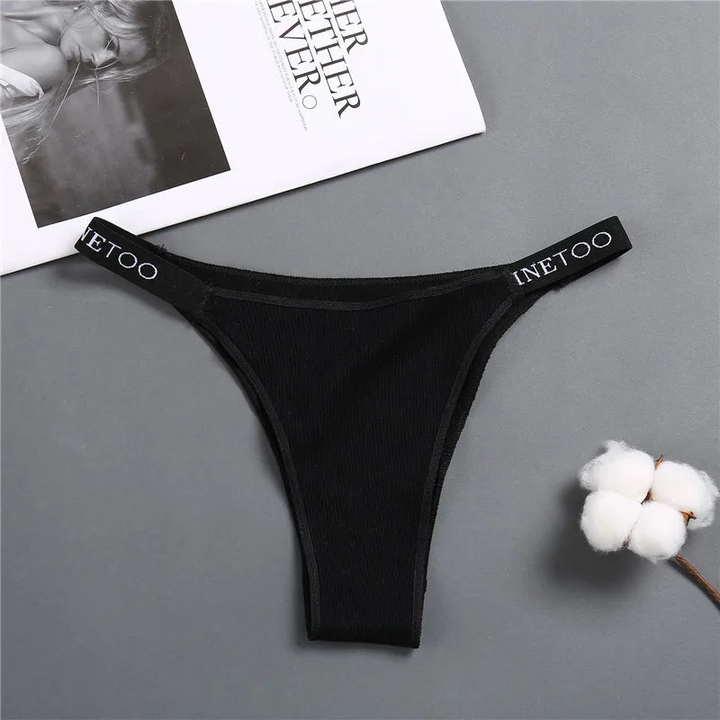 5PCS/Set Sexy Lingerie Women Cotton Panties Finetoo Letter Low Waist Female Briefs Underwear Comfort Underpants Women Intimates luvshop24
