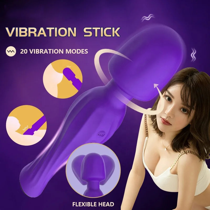 Hot Selling Adult Products USB Rechargeable Powerful Clitoral Stimulation AV Wand Massager Vibrator for Women luvshop24